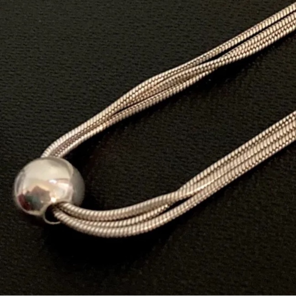 Silpada Sterling Silver ‘Thoreau’ N0914 Three Strand Bead Necklace